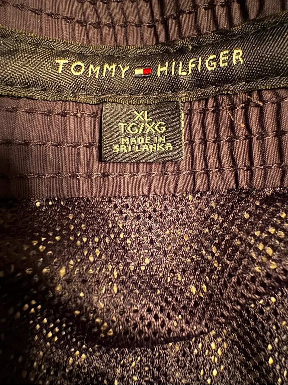 Tommy Hilfiger Navy and White Patterned Swim Shorts XL
